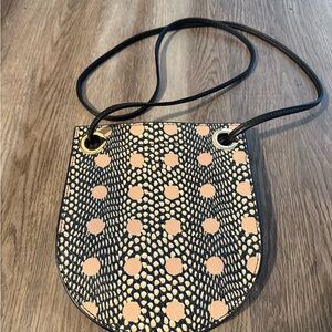 Vince Camuto Margie Purse Womens Multicolor Polka Dot Small Leather Cross Body